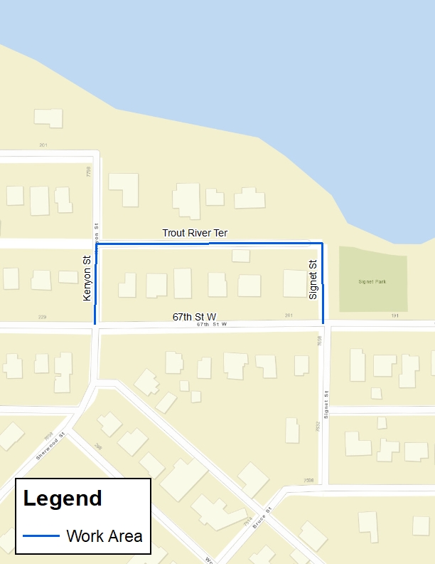 Trout River Terrace Water Improvement Project - Map